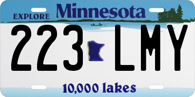 MN license plate 223LMY