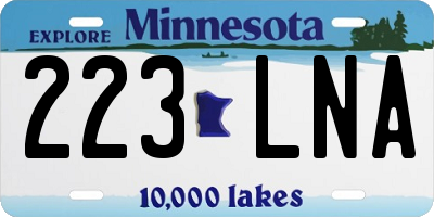 MN license plate 223LNA