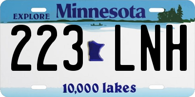 MN license plate 223LNH