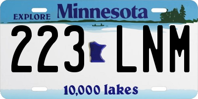MN license plate 223LNM