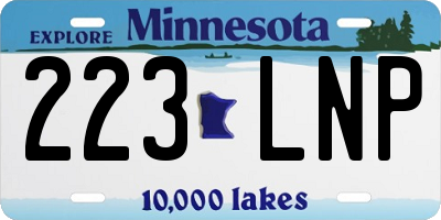 MN license plate 223LNP
