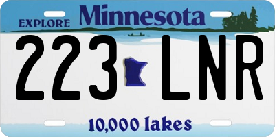 MN license plate 223LNR