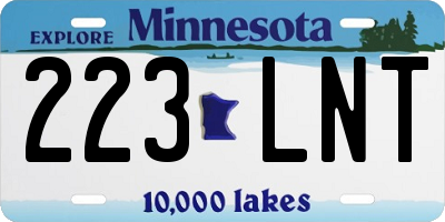 MN license plate 223LNT