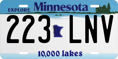 MN license plate 223LNV