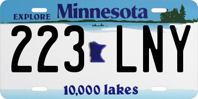 MN license plate 223LNY