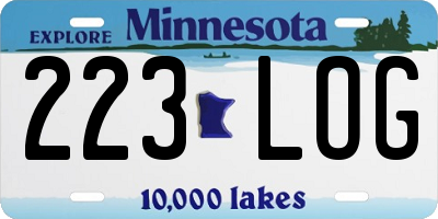 MN license plate 223LOG