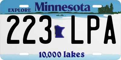 MN license plate 223LPA