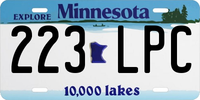 MN license plate 223LPC