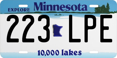 MN license plate 223LPE
