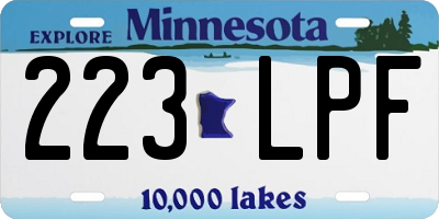 MN license plate 223LPF