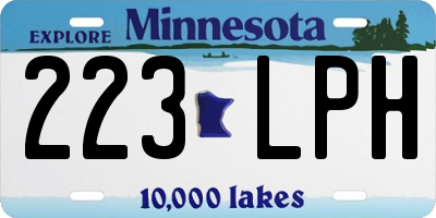 MN license plate 223LPH