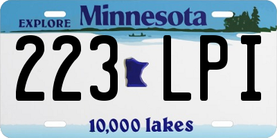 MN license plate 223LPI