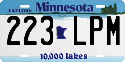 MN license plate 223LPM