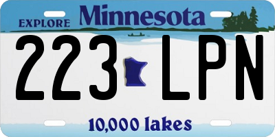 MN license plate 223LPN