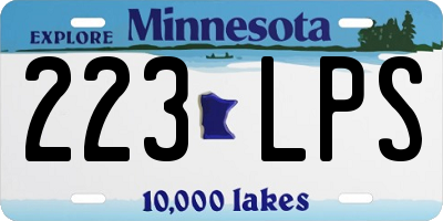 MN license plate 223LPS