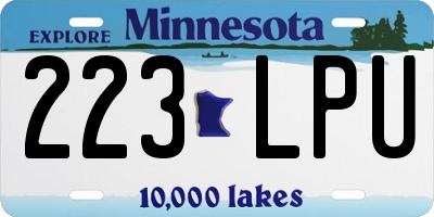 MN license plate 223LPU