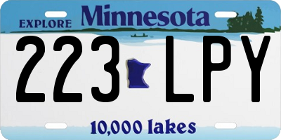 MN license plate 223LPY