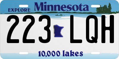 MN license plate 223LQH