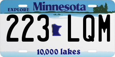 MN license plate 223LQM