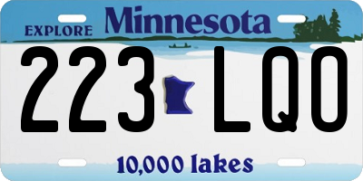 MN license plate 223LQO