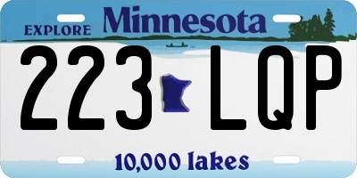 MN license plate 223LQP