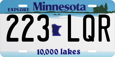 MN license plate 223LQR