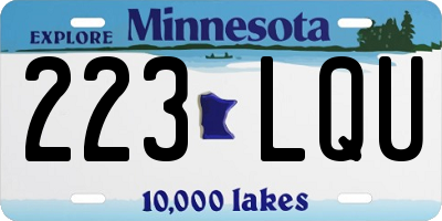 MN license plate 223LQU