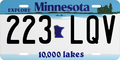 MN license plate 223LQV
