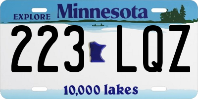 MN license plate 223LQZ