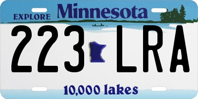 MN license plate 223LRA