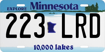 MN license plate 223LRD