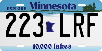MN license plate 223LRF