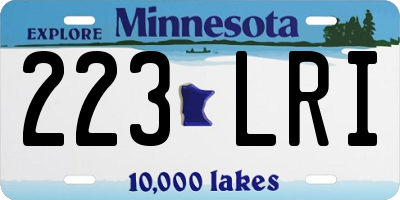 MN license plate 223LRI