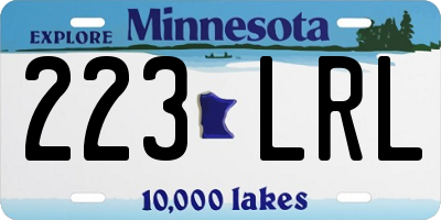 MN license plate 223LRL