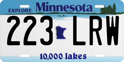 MN license plate 223LRW