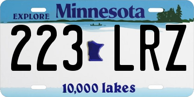 MN license plate 223LRZ