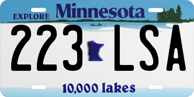 MN license plate 223LSA