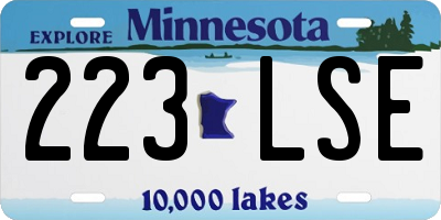 MN license plate 223LSE