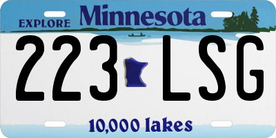MN license plate 223LSG