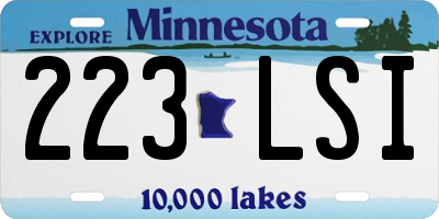 MN license plate 223LSI