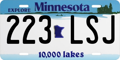 MN license plate 223LSJ