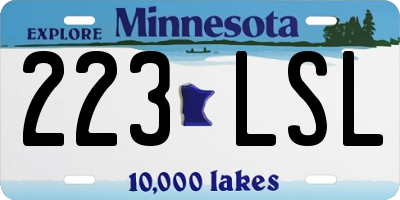 MN license plate 223LSL