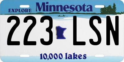 MN license plate 223LSN