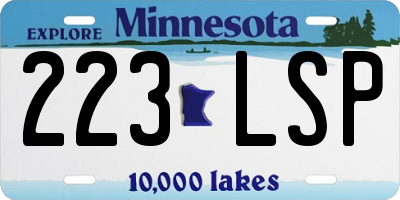 MN license plate 223LSP