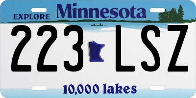 MN license plate 223LSZ