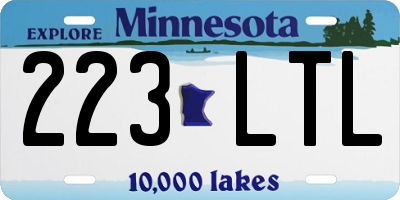 MN license plate 223LTL