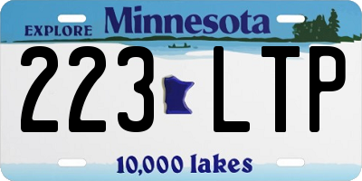 MN license plate 223LTP