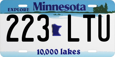 MN license plate 223LTU