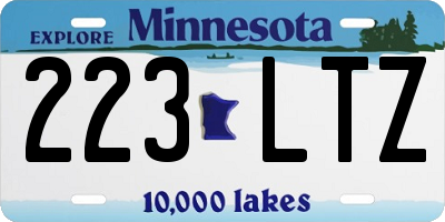 MN license plate 223LTZ