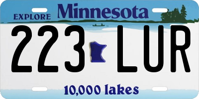 MN license plate 223LUR